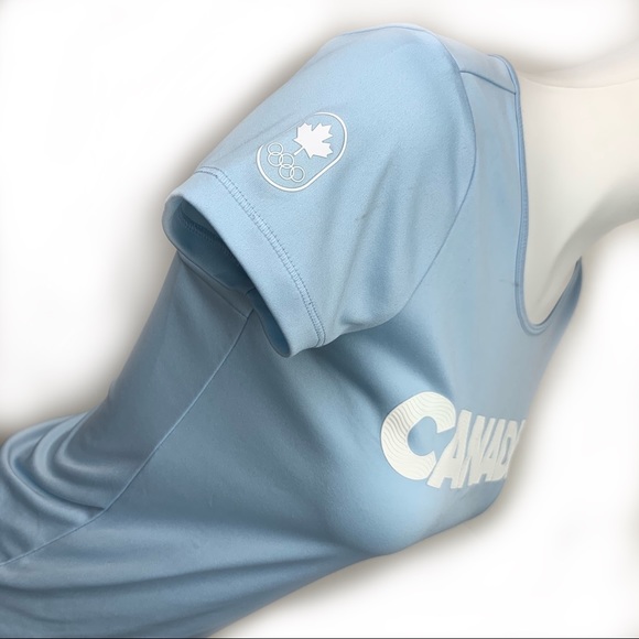 ADIDAS Baby Blue Canada Olympic Sport T Shirt M - Picture 5 of 8